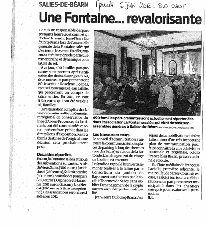 Sud-Ouest – 06 juin 2012